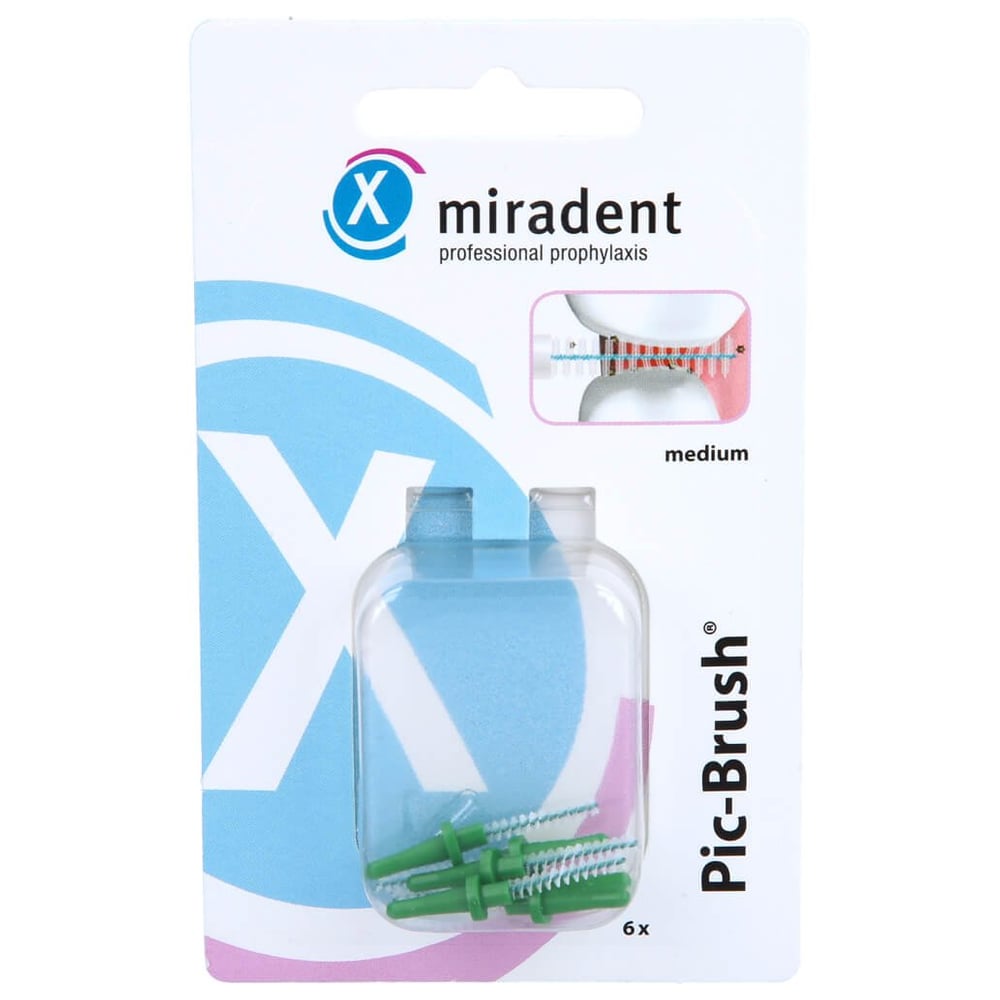 Miradent Interd.Pic-Brush Ersatzb.medium grün
