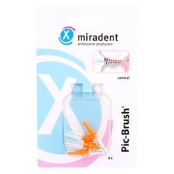 Miradent Interd.Pic-Brush Ersatzb.konisch orange