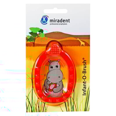 Miradent Kinder-LernZahnbürste Infant-O-Brush rot