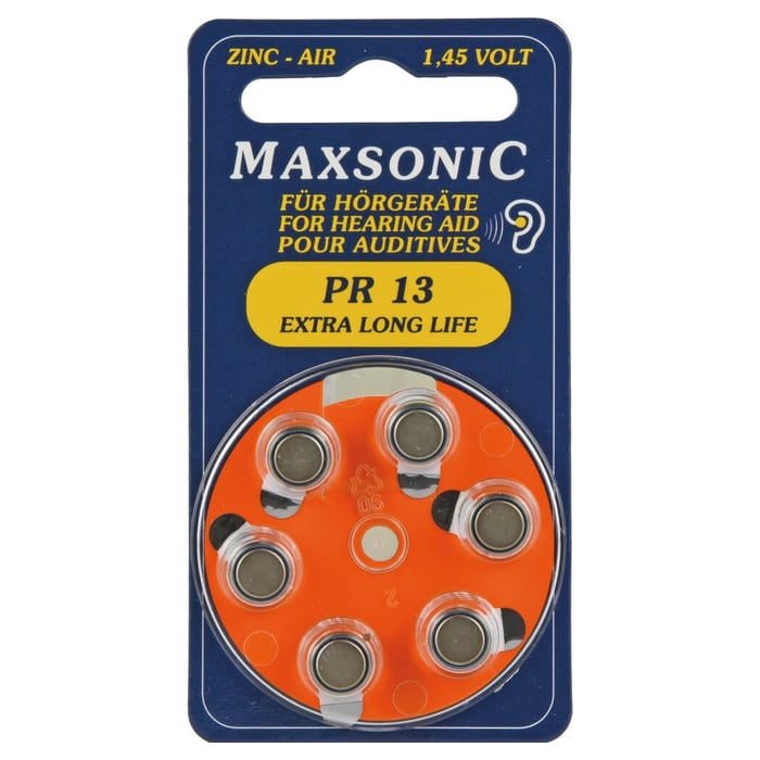 Batterie für Hörgeräte MAXSONIC PR 13