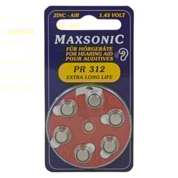 Batterie für Hörgeräte MAXSONIC PR 312