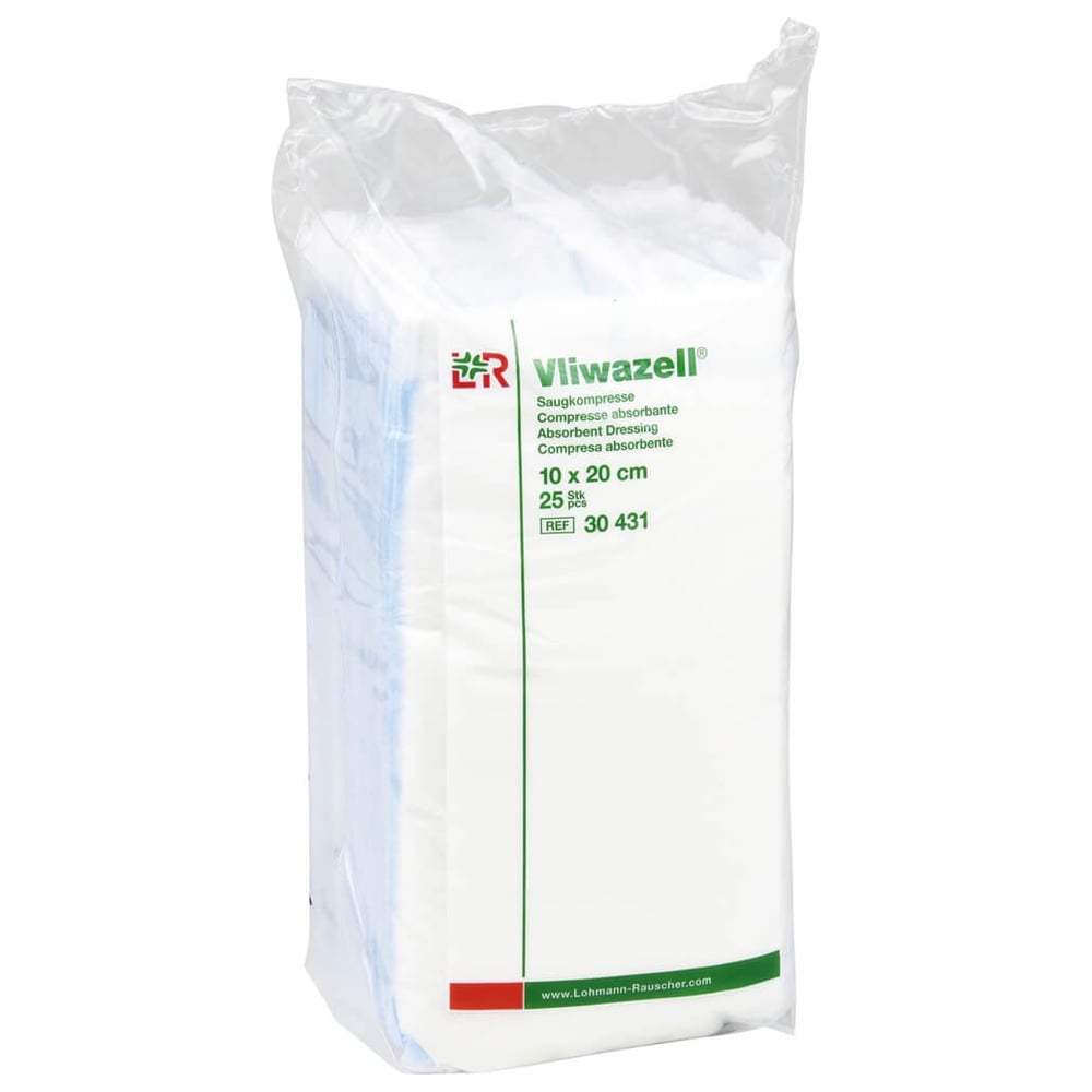 Vliwazell Saugkompresse unsteril 10x20cm