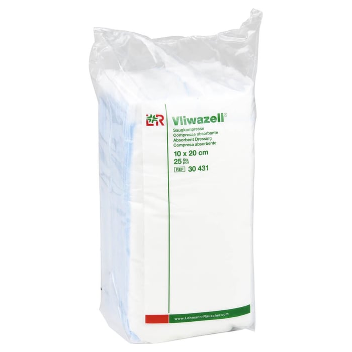 Vliwazell Saugkompresse unsteril 10x20cm