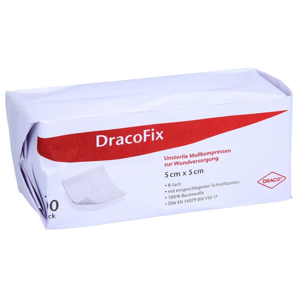 Dracofix OP-Kompressen 5x5 cm unsteril 8fach