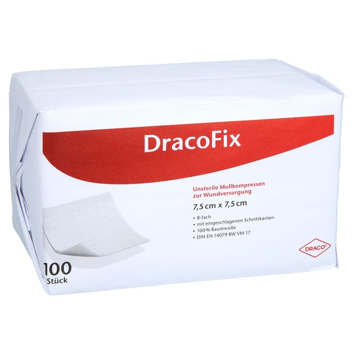 Dracofix OP-Kompressen 7,5x7,5 cm unsteril 8fach
