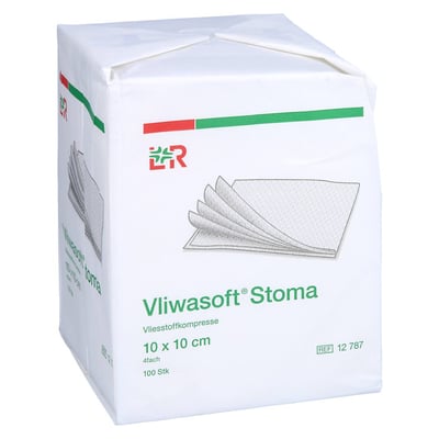 Vliwasoft Stoma - Kompresse 10x10 cm 4fach Produktbild 1