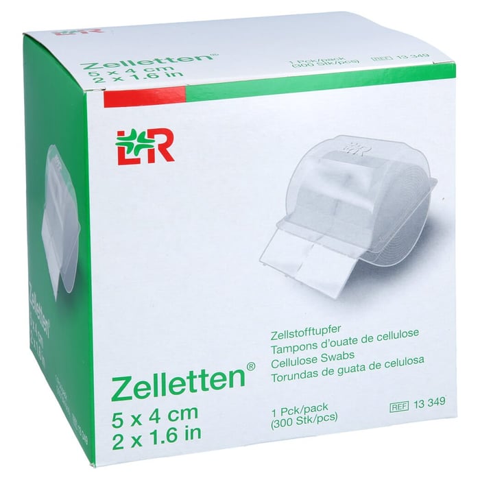 Zelletten Tupfer 4x5 cm unsteril Rolle