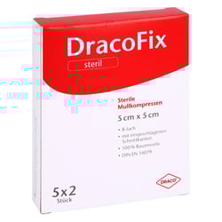 Dracofix Peel Kompressen 5x5 cm steril 8fach