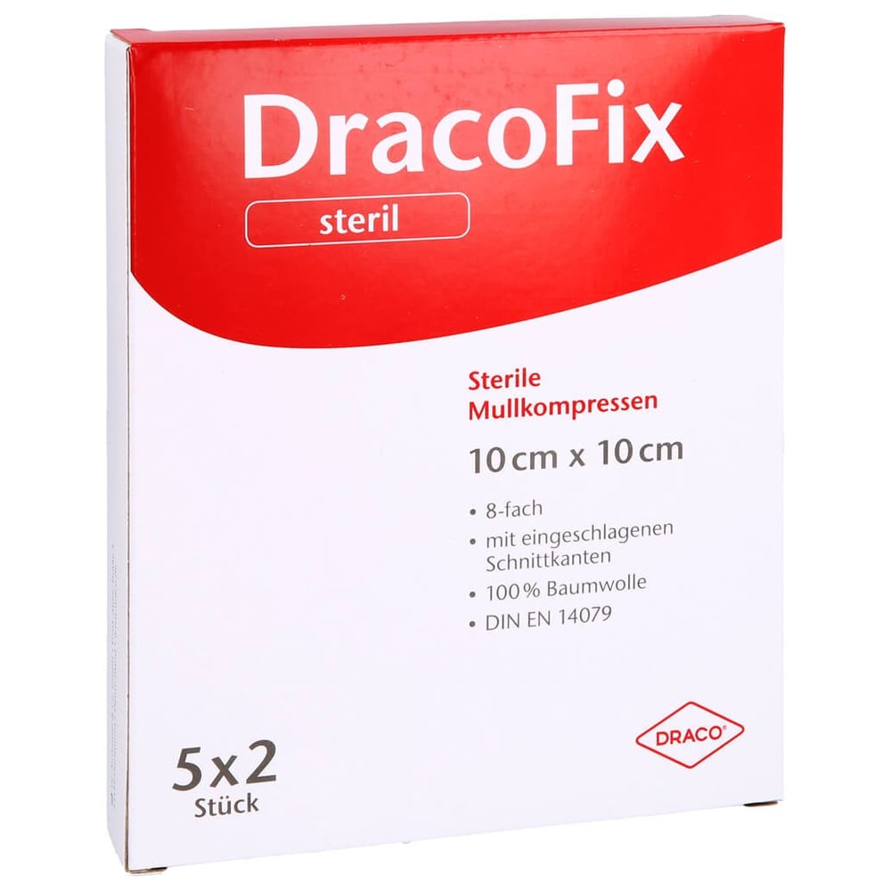 Dracofix Peel Kompressen 10x10 cm steril 8fach