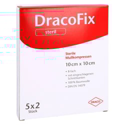 Dracofix Peel Kompressen 10x10 cm steril 8fach