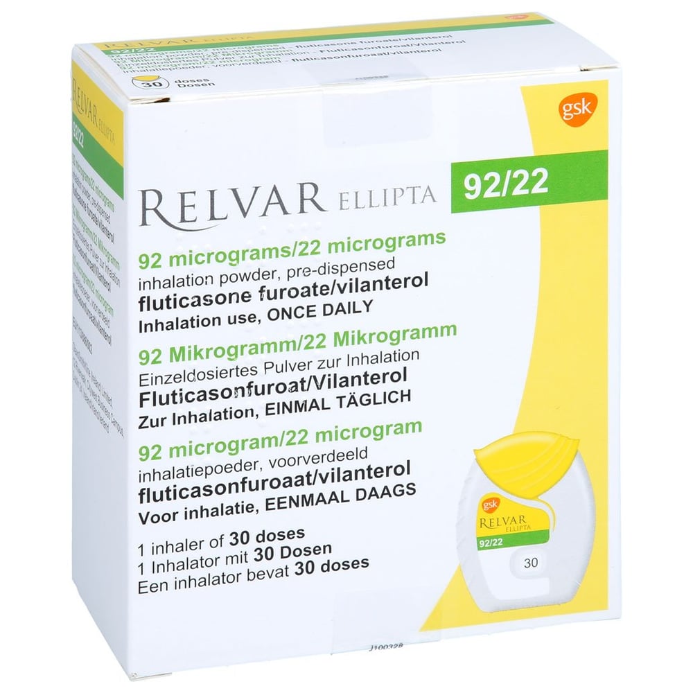 Relvar Ellipta 92 Mikrogramm / 22 Mikrogramm