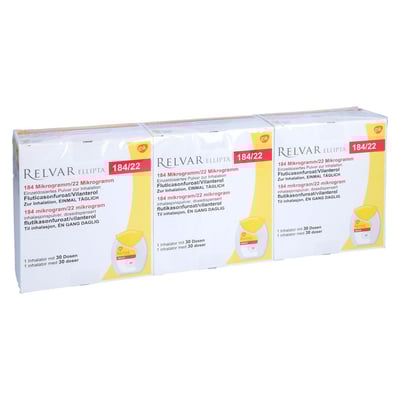 Relvar Ellipta 184 Mikrogramm / 22 Mikrogramm