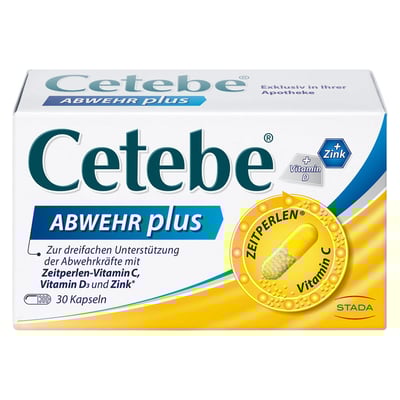Cetebe Abwehr plus Vitamin C + Vitamin D3 + Zink Kapseln