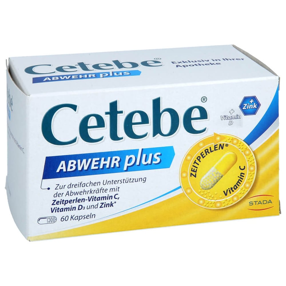 Cetebe Abwehr plus Vitamin C + Vitamin D3 + Zink Kapseln