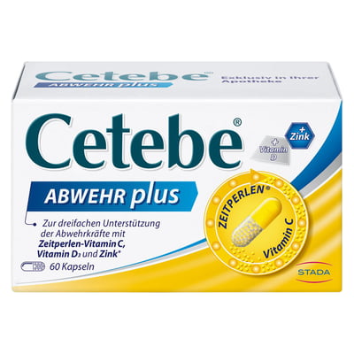 Cetebe Abwehr plus Vitamin C + Vitamin D3 + Zink Kapseln
