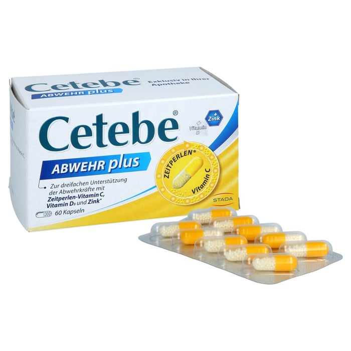 Cetebe Abwehr plus Vitamin C + Vitamin D3 + Zink Kapseln