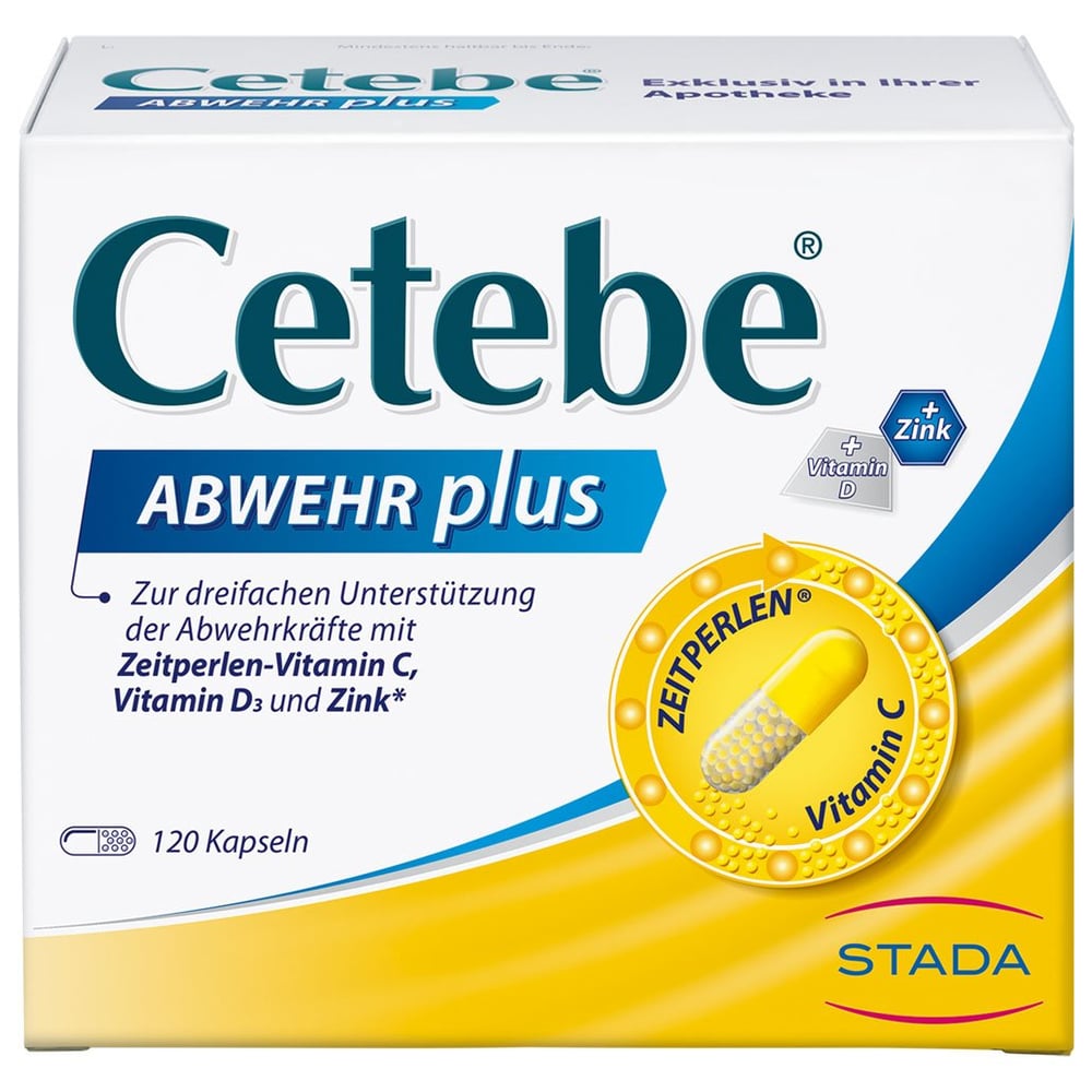 Cetebe Abwehr plus Vitamin C + Vitamin D3 + Zink Kapseln