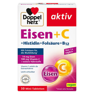 Doppelherz aktiv Eisen + C + Histidin + Folsäure