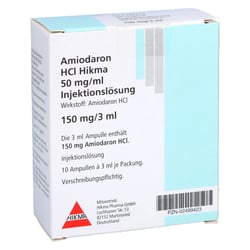 Amiodaron HCl Hikma 50 mg/ml 150 mg Injektionslösung