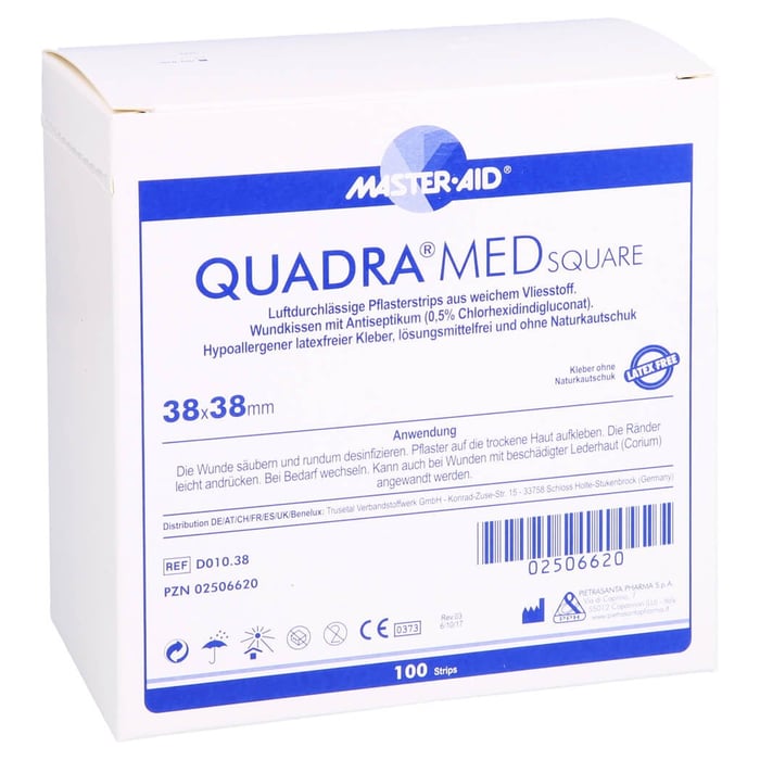 Quadra Med square 38x38 mm Strips Master Aid