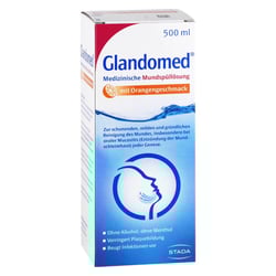 Glandomed Medizinische Mundspüllösung mit Orangengeschmack