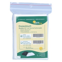 Dreiecktuch BW weiß 90x90x127 m. Sicherheitsnadel