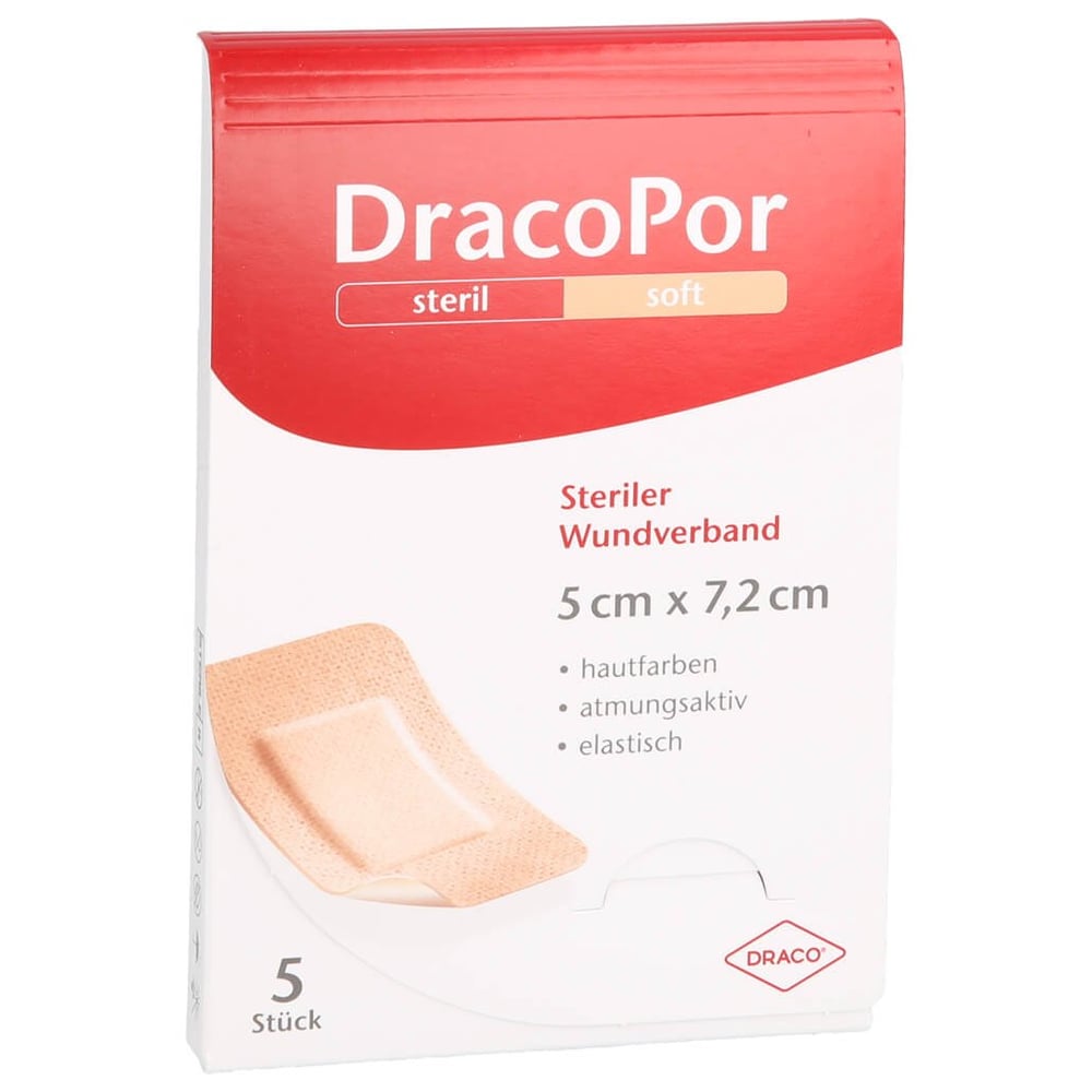 Dracopor Wundverband steril hautfarben ster5x7.2cm