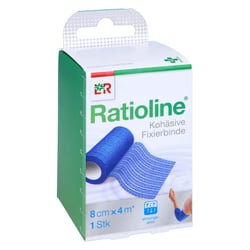 Ratioline acute Fixierbinde Kohäsiv 8cmx4m blau