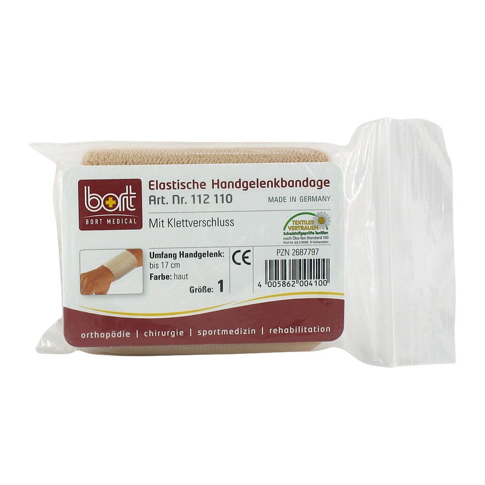 Bort Handgelenkbandage Klettverschluss Gr.1 haut