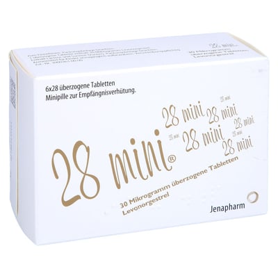 28 MINI 0,030 mg überzogene Tabletten