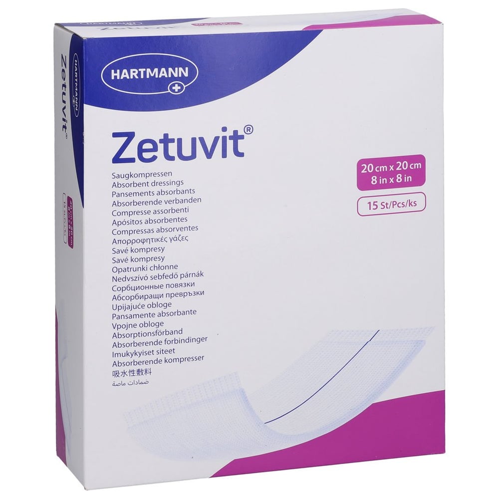 Zetuvit Saugkompressen steril 20x20 cm