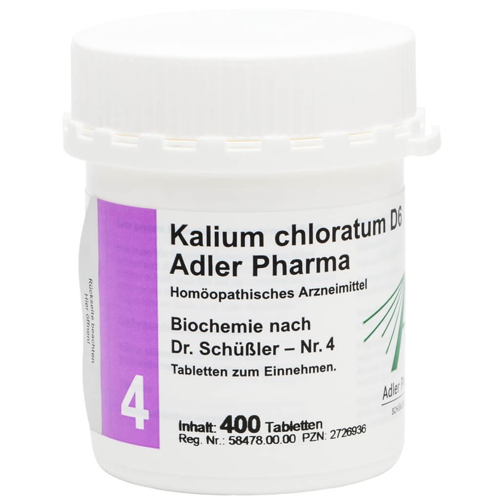 Biochemie Adler 4 Kalium Chloratum D 6 Adler Pharm