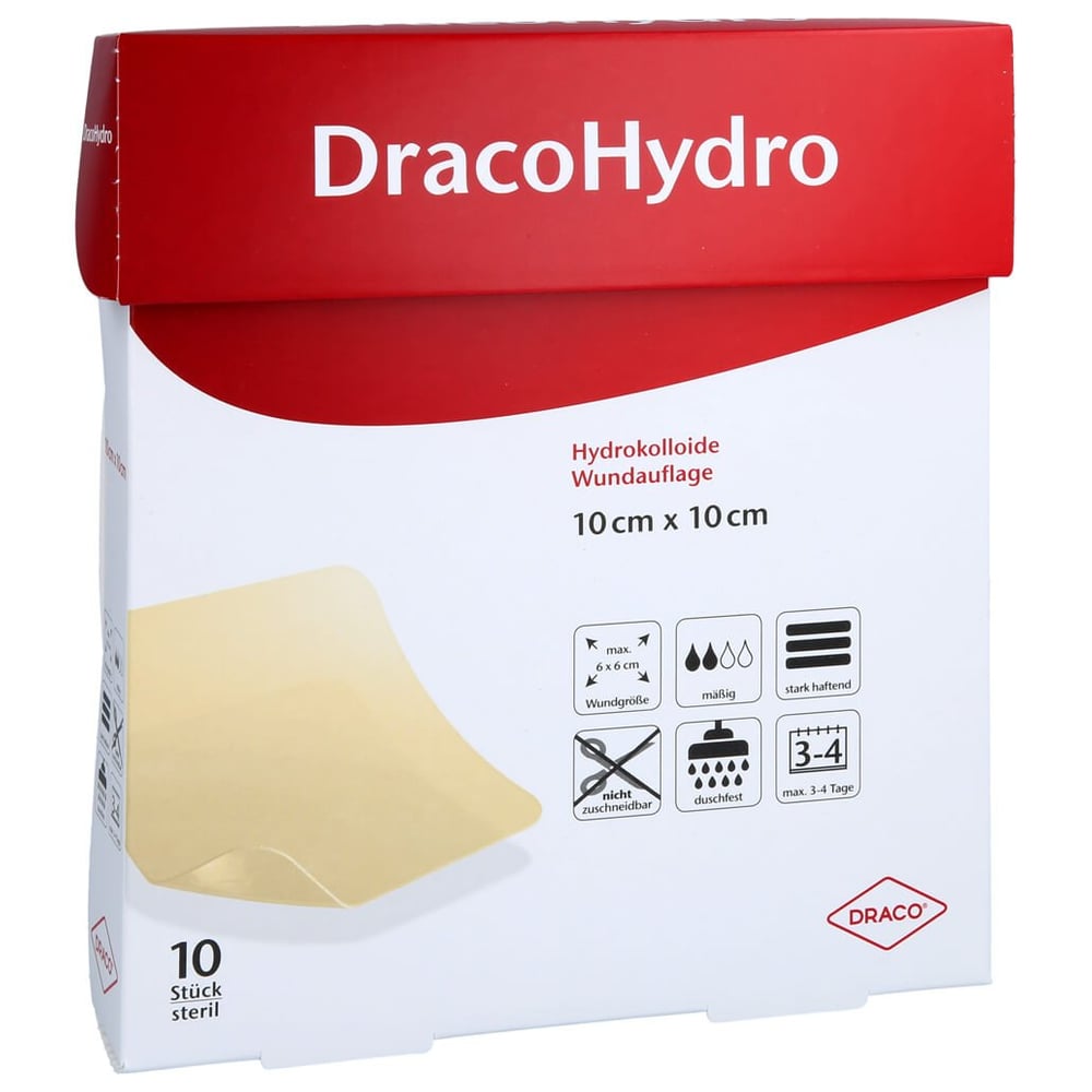 Dracohydro Hydrokoll.Wundauflage 10x10 cm