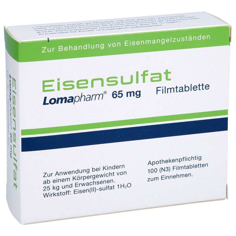 Eisensulfat Lomapharm 65 mg