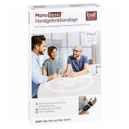 Bort ManuBasic Bandage links M schwarz