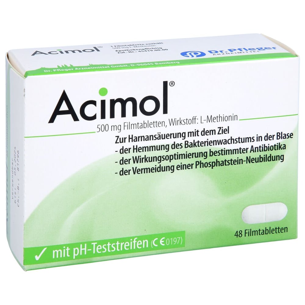 Acimol mit PH-Teststreifen
