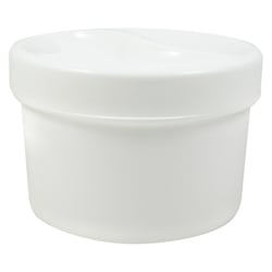 Gebissdose weiß mit Einsatz und Deckel