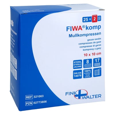 Mullkompressen 10x10cm steril 8-fach
