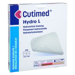 Cutimed Hydro L 10x10cm Hydrokolloidverband dünn
