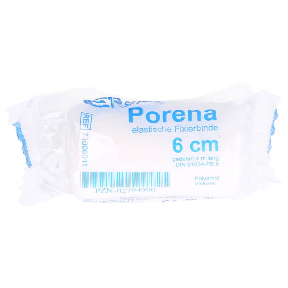 Porena elast.Mullbinde 6 cm weiß m.Cello