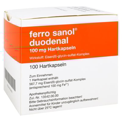 Ferro sanol duodenal 100 mg