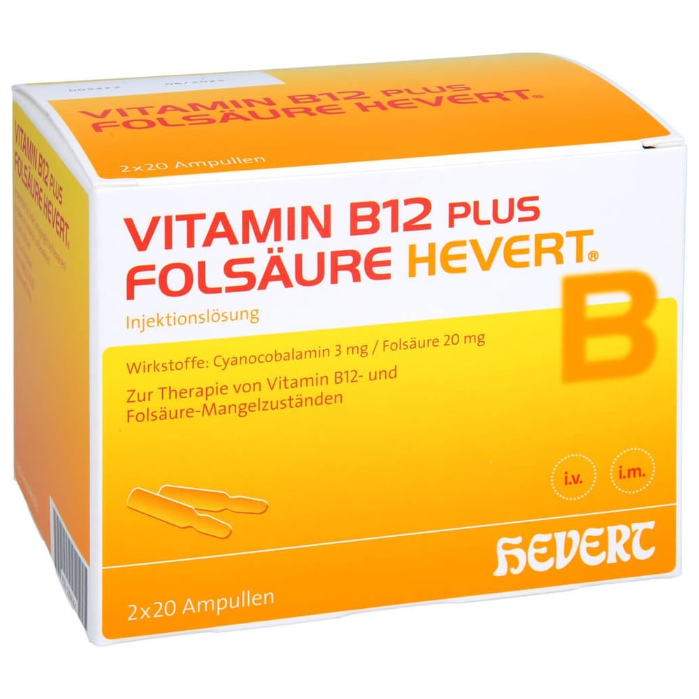 Vitamin B12 Folsäure Hevert Amp.-Paare