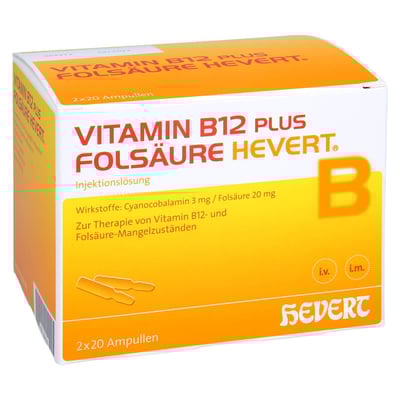 Vitamin B12 Folsäure Hevert Amp.-Paare