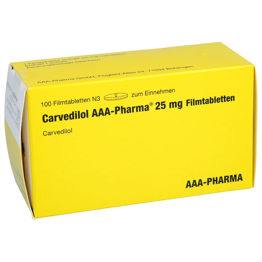 Carvedilol AAA-Pharma 25 mg