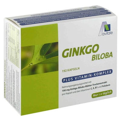 Ginkgo 100 mg Kaps + B1 C+E