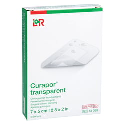 Curapor transparent Wundverband steril 7x5 cm