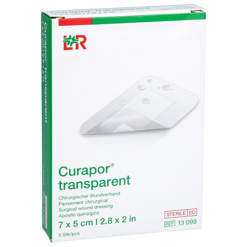Curapor transparent Wundverband steril 7x5cm