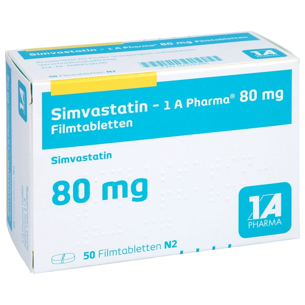 Simvastatin - 1 A Pharma 80 mg Filmtabletten
