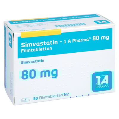 Simvastatin - 1 A Pharma 80 mg Filmtabletten