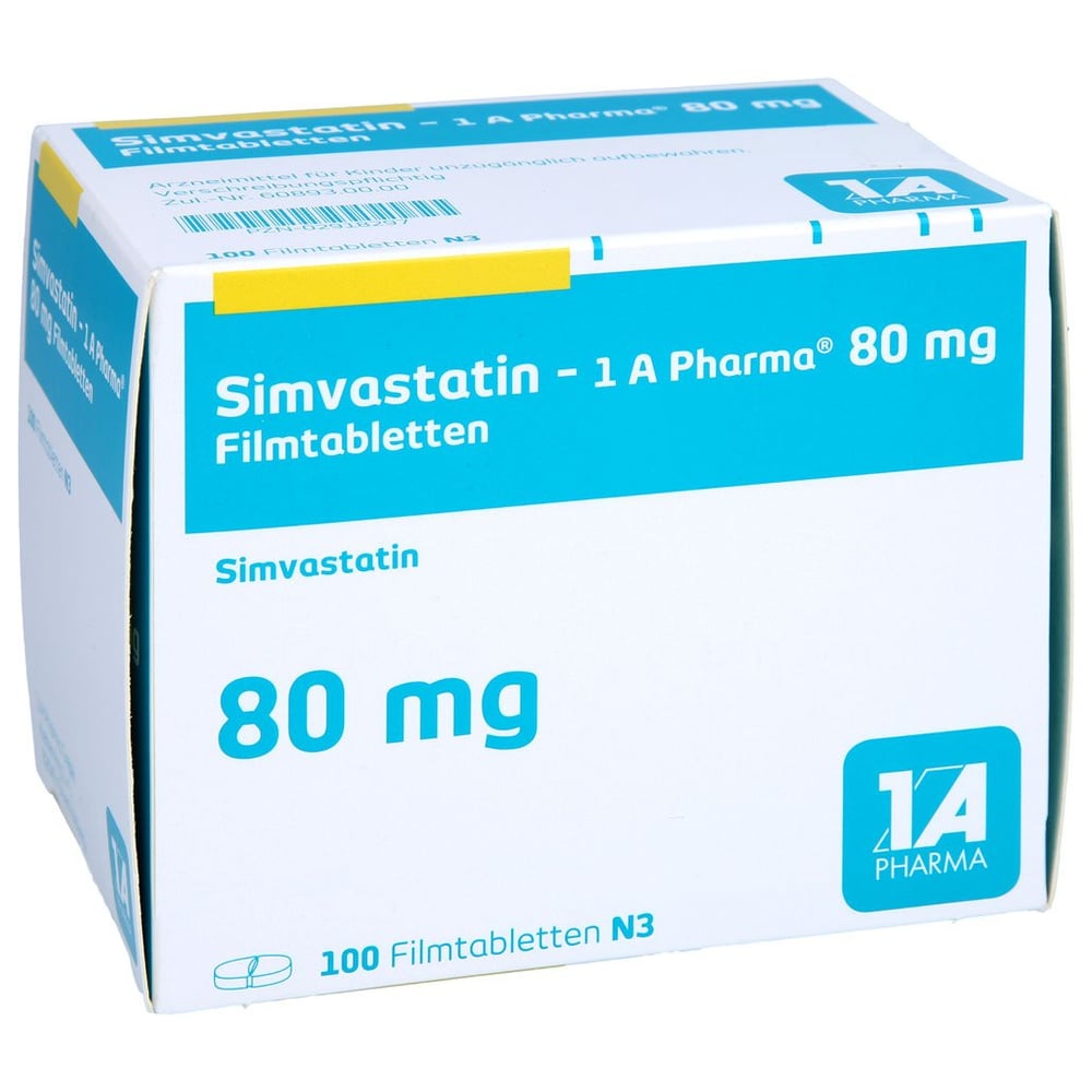 Simvastatin - 1 A Pharma 80 mg Filmtabletten